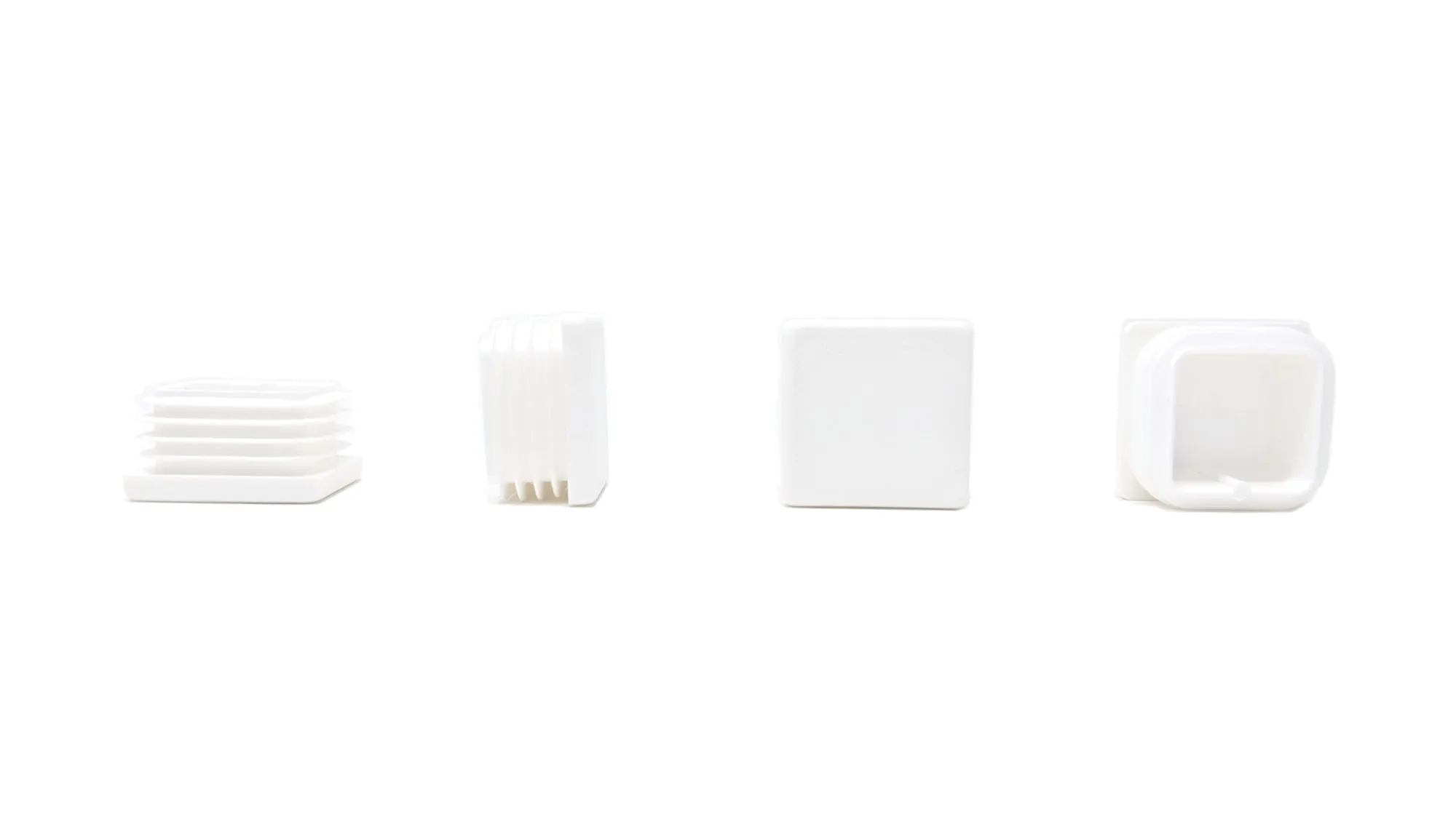 Square Tube Inserts 35x35mm - White | Made in Germany | Keay Vital Parts