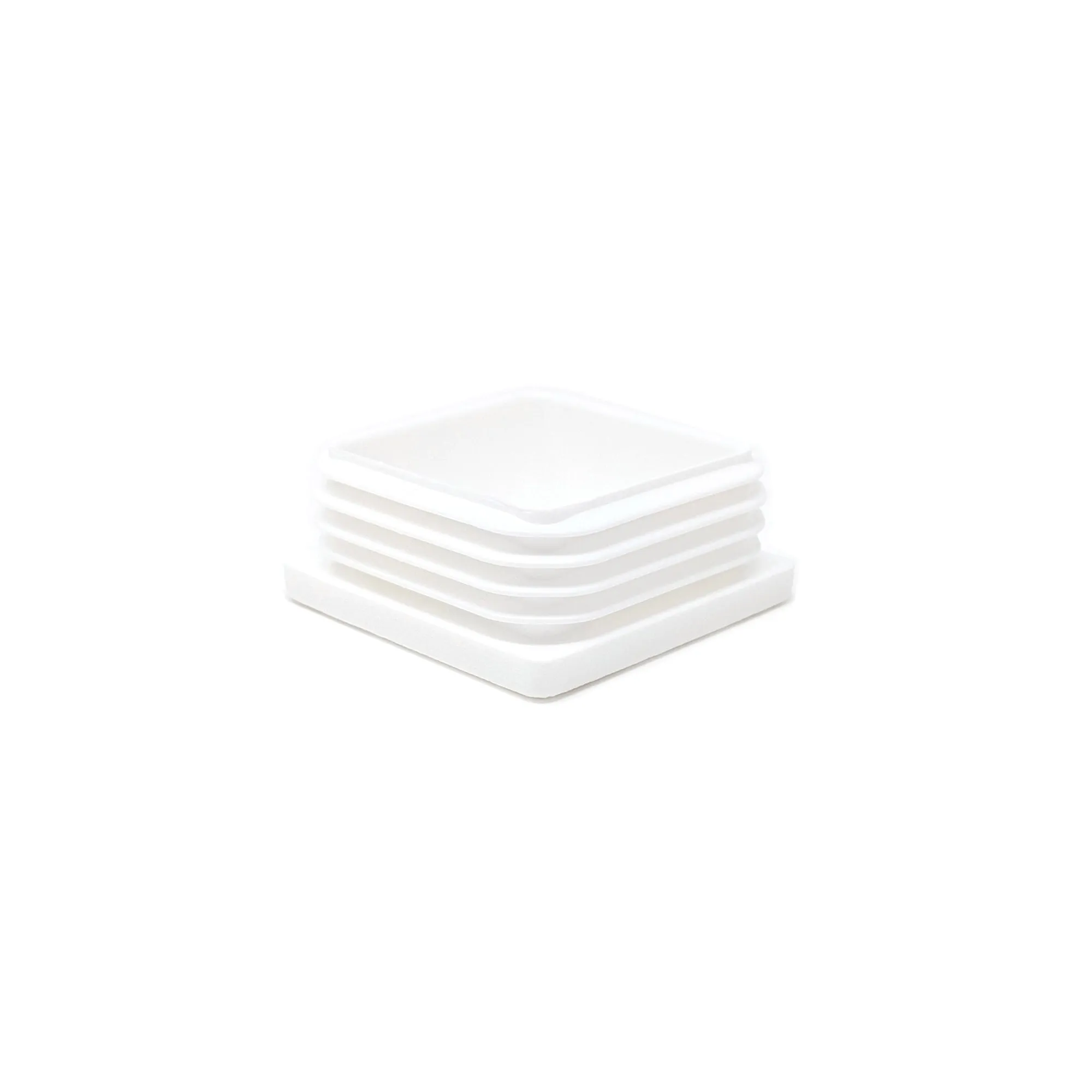 Square Tube Inserts 45x45mm - White | Made in Germany | Keay Vital Parts