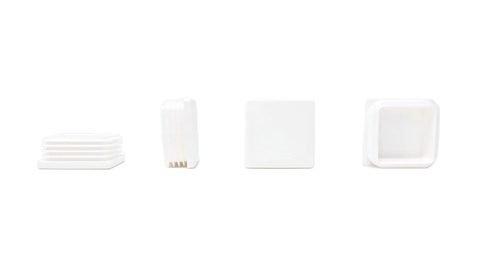Square Tube Inserts 45x45mm - White | Made in Germany | Keay Vital Parts