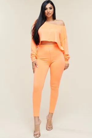 Stacie Neon Slouchy Top Pants Set