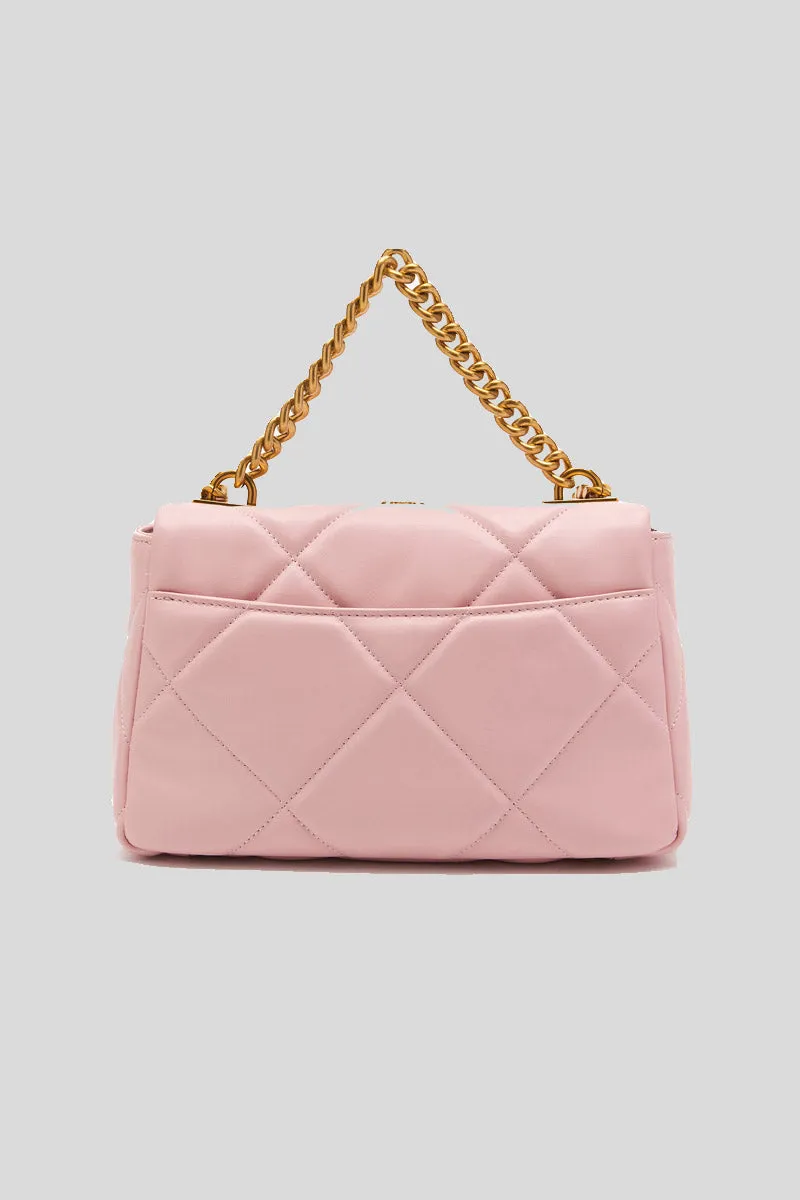 Stich & Spun Logos Med. Handbag Leather - Pink