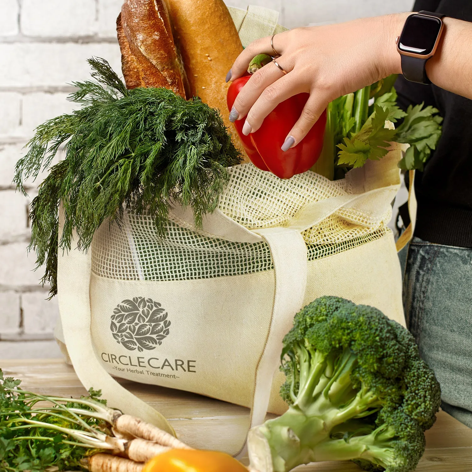 Stock Thick Cotton Mesh Tote(SCB-56T)
