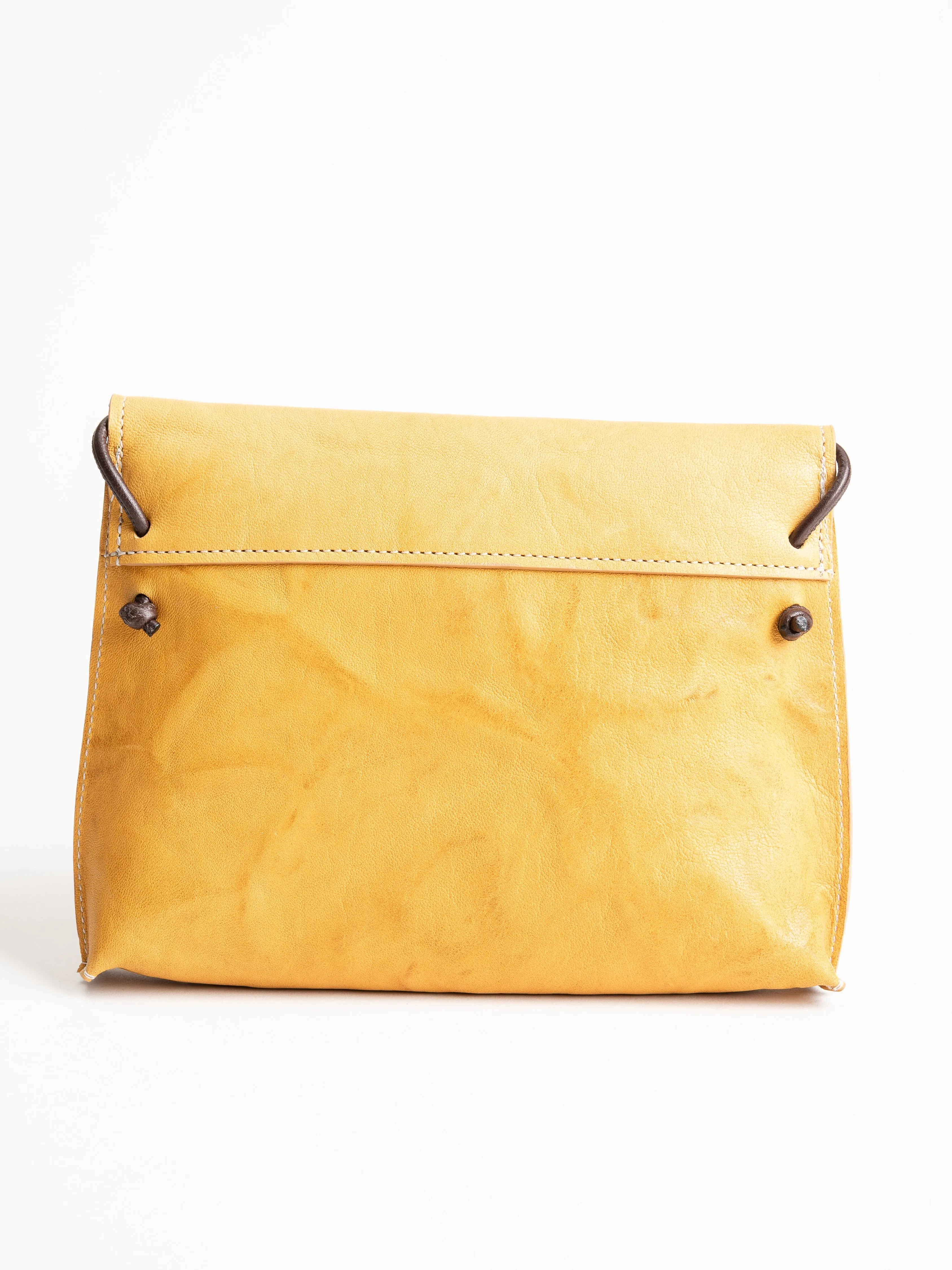 strappy foldover - saffron