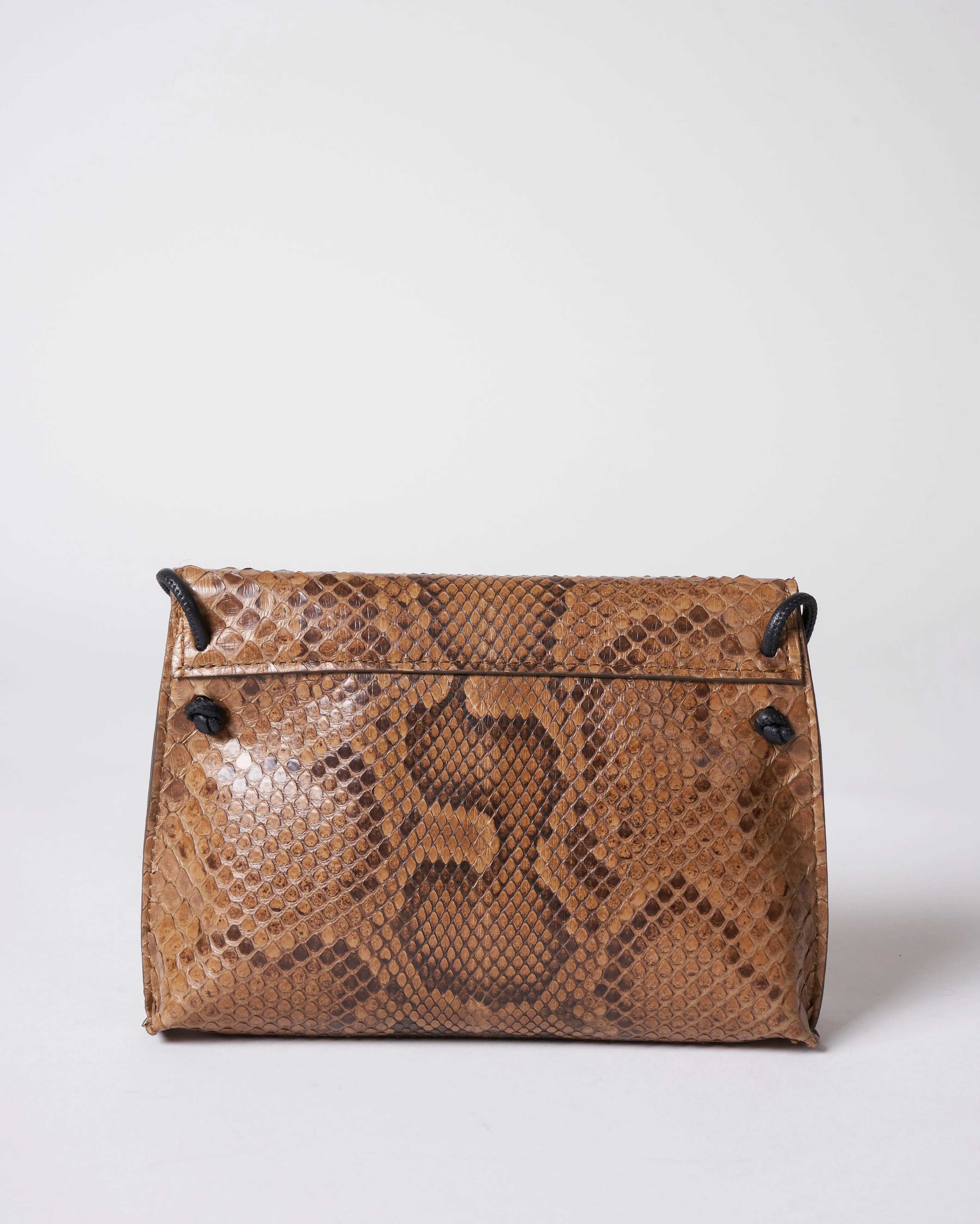 strappy foldover - toffee python