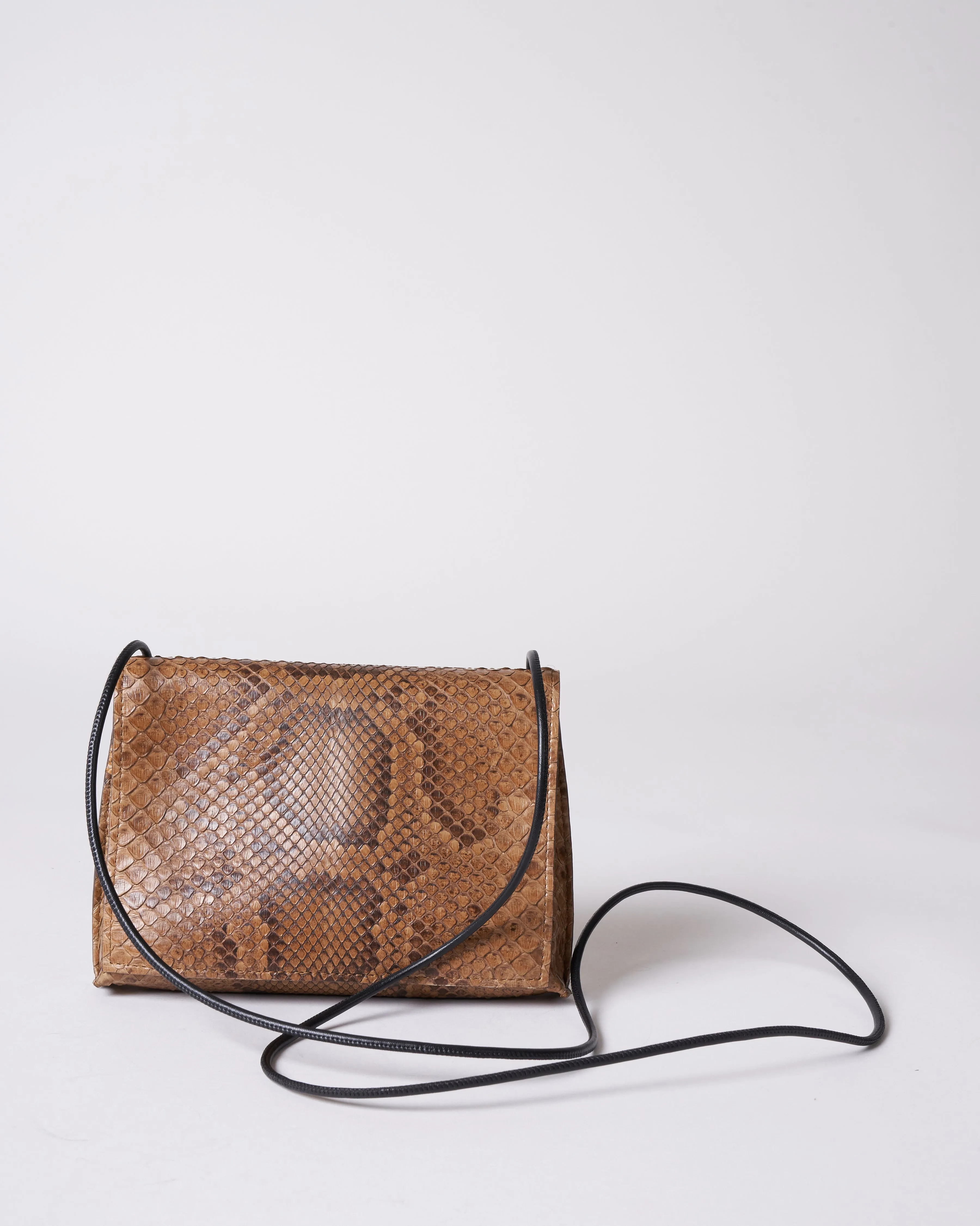 strappy foldover - toffee python