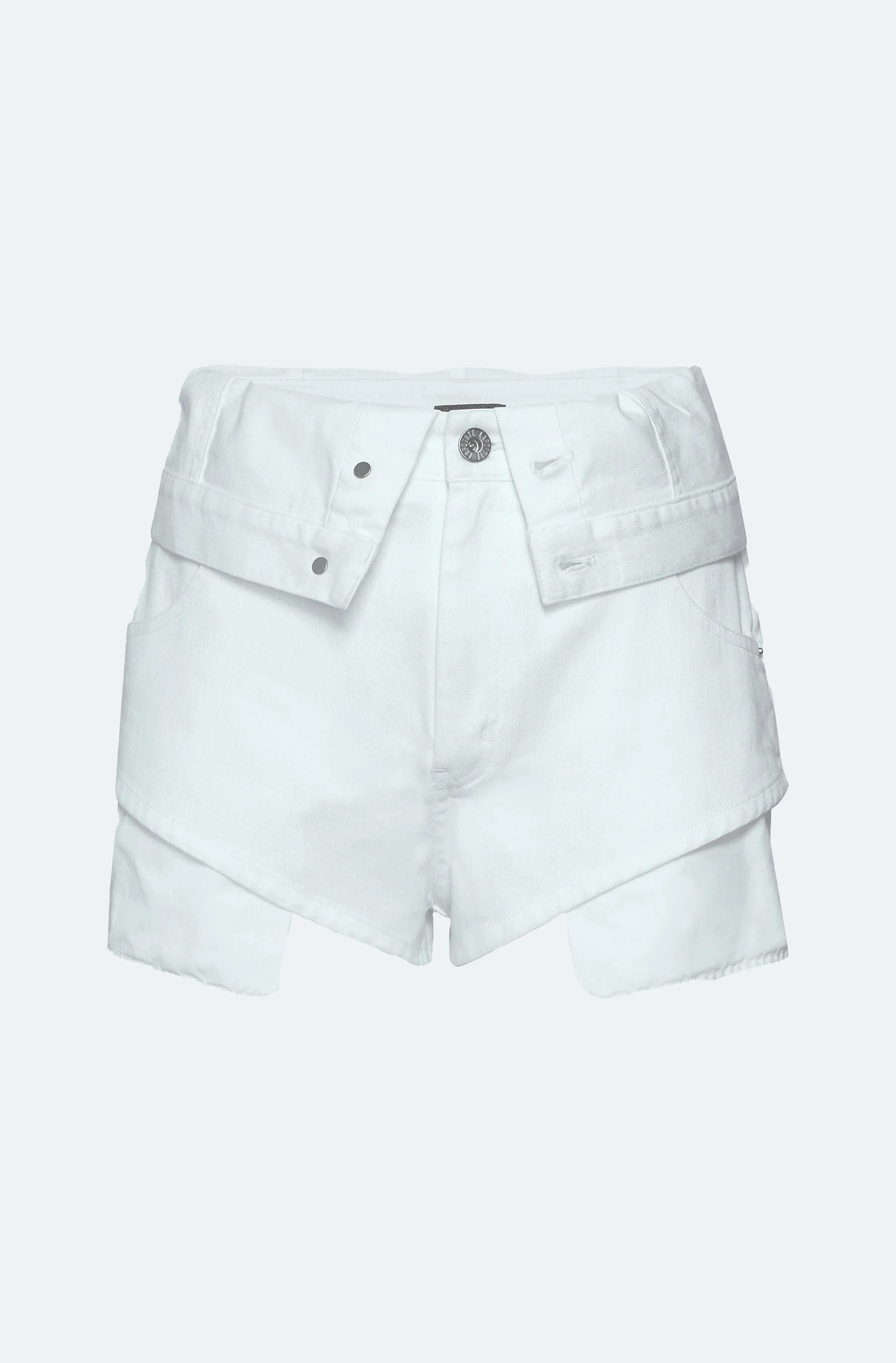 Stretch Cotton Twill Foldover Short