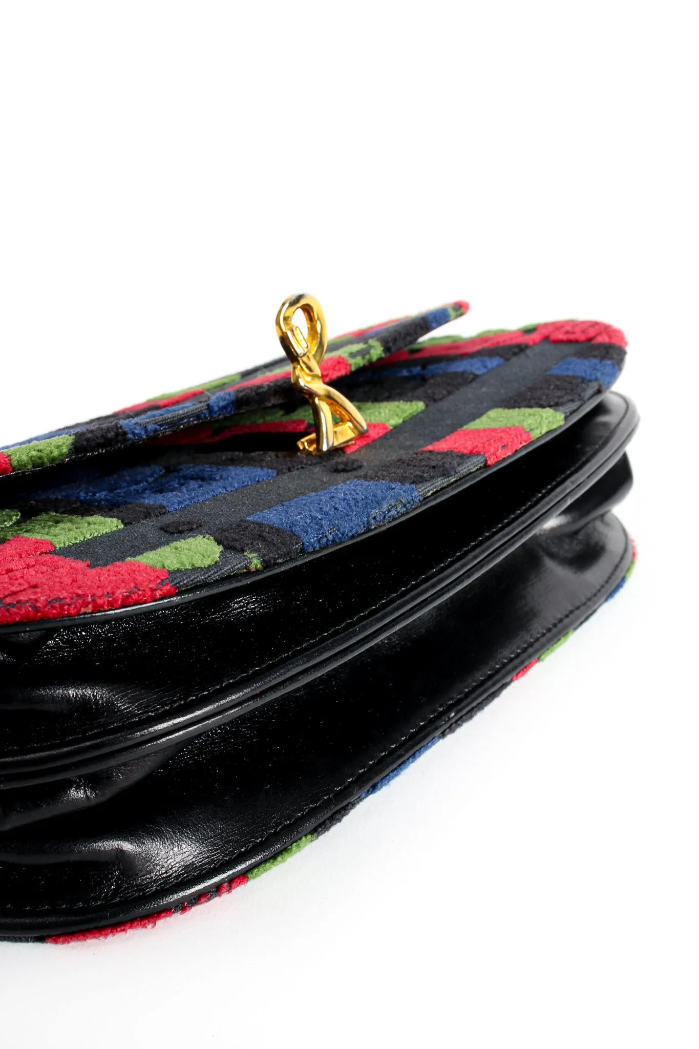 Striped Velvet Convertible Clutch