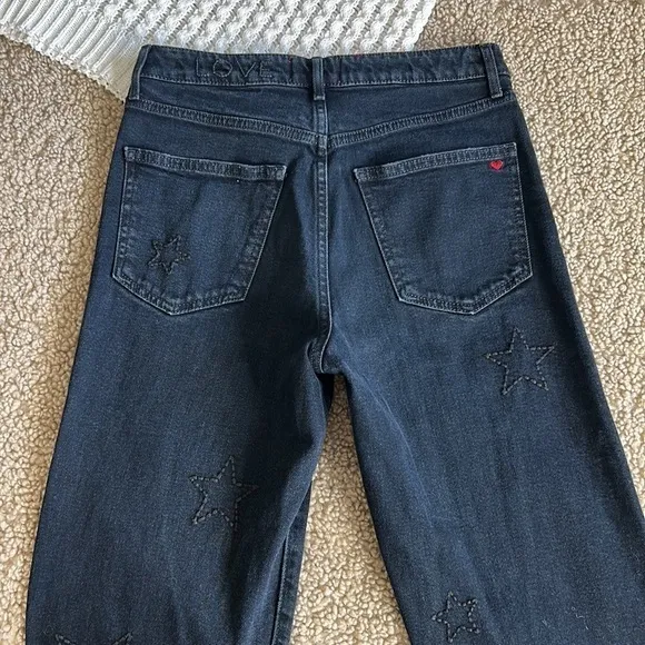 Sundry • star embroidered ankle jeans