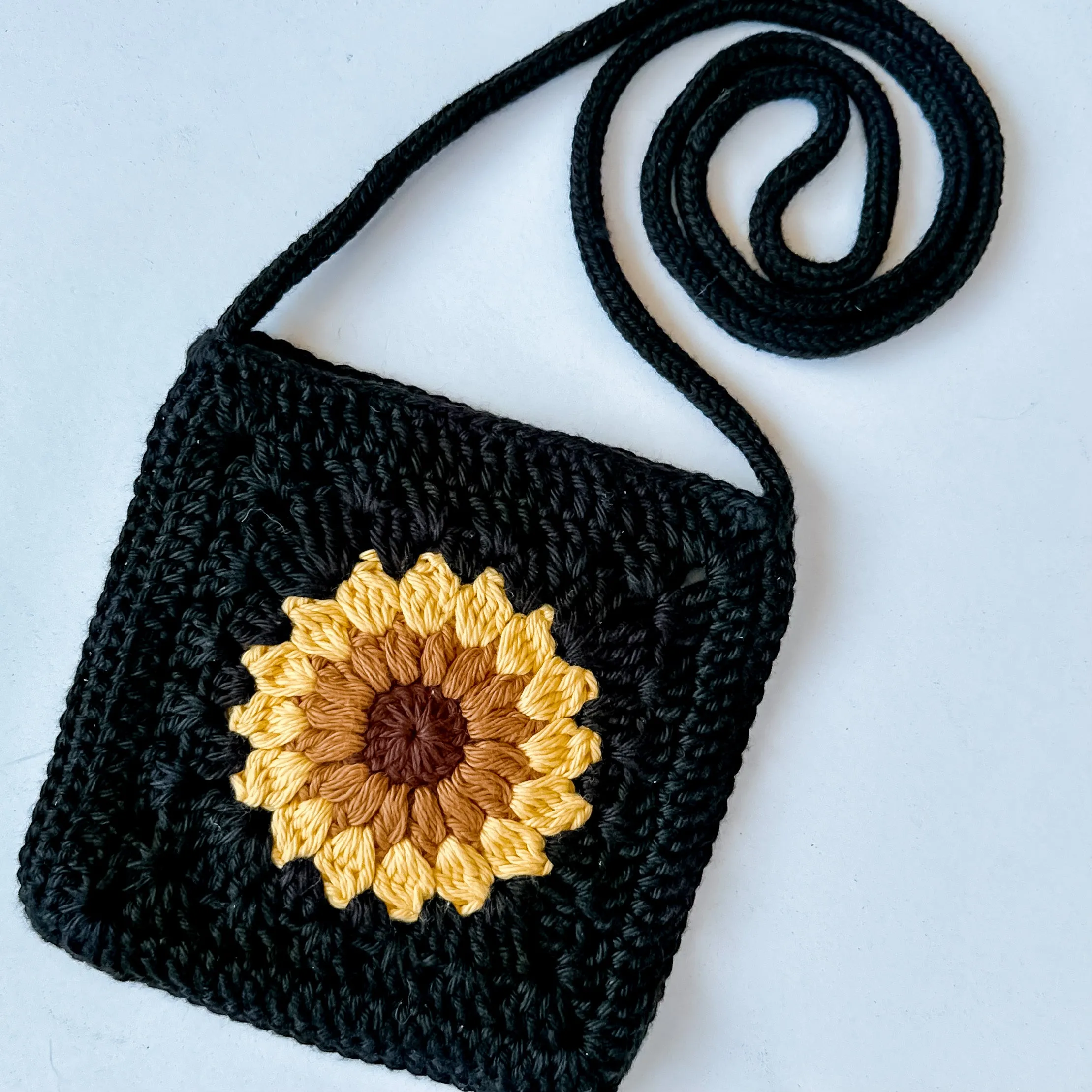Sunflower Crossbody Bag & Lip Balm Keychain Set