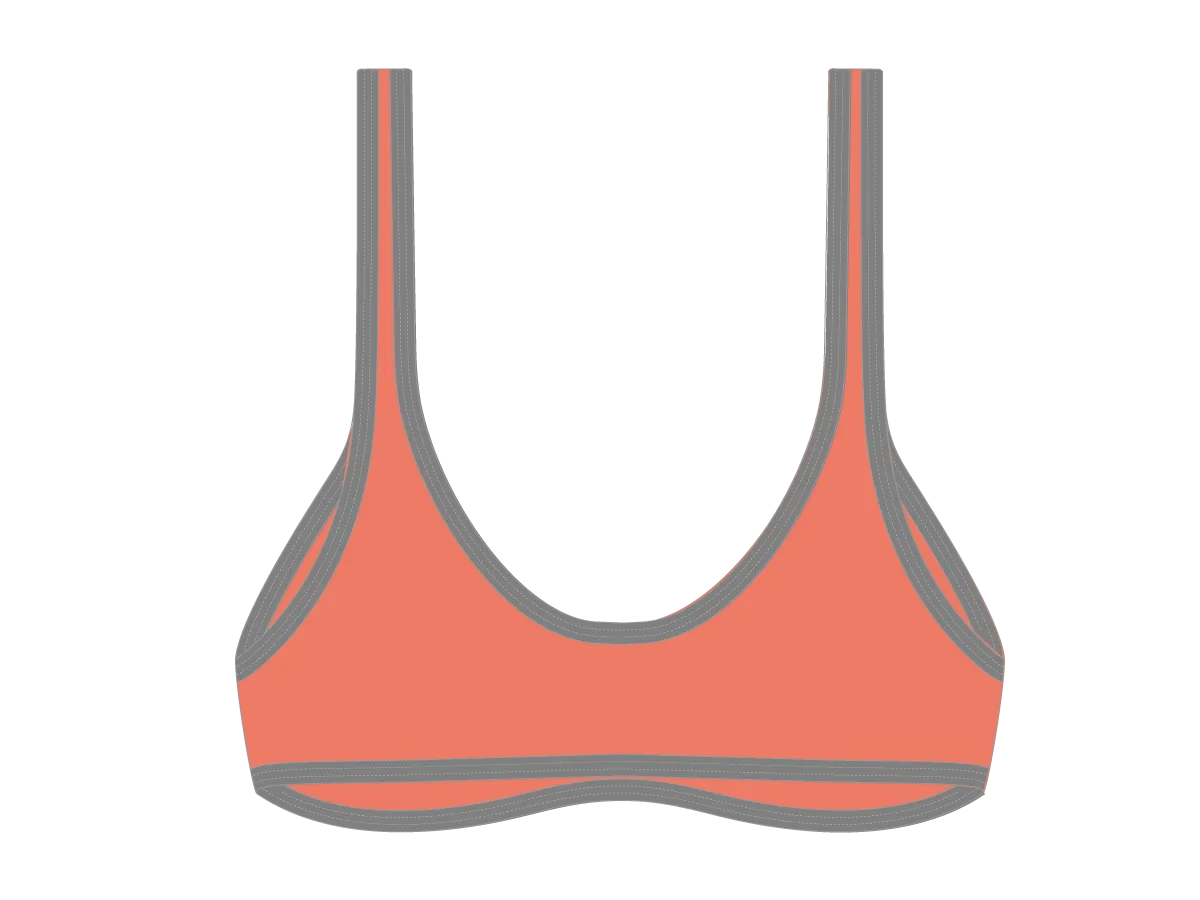 Sunset Coral Bae Top