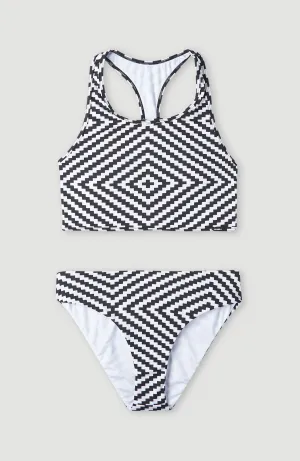 Surfers Not Street Children Sporty Bikini Set | Black & White SNSC