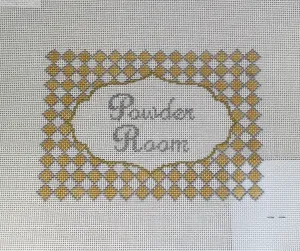 Susan Roberts Needlepoint 0877 Powder Room, diamonds #13