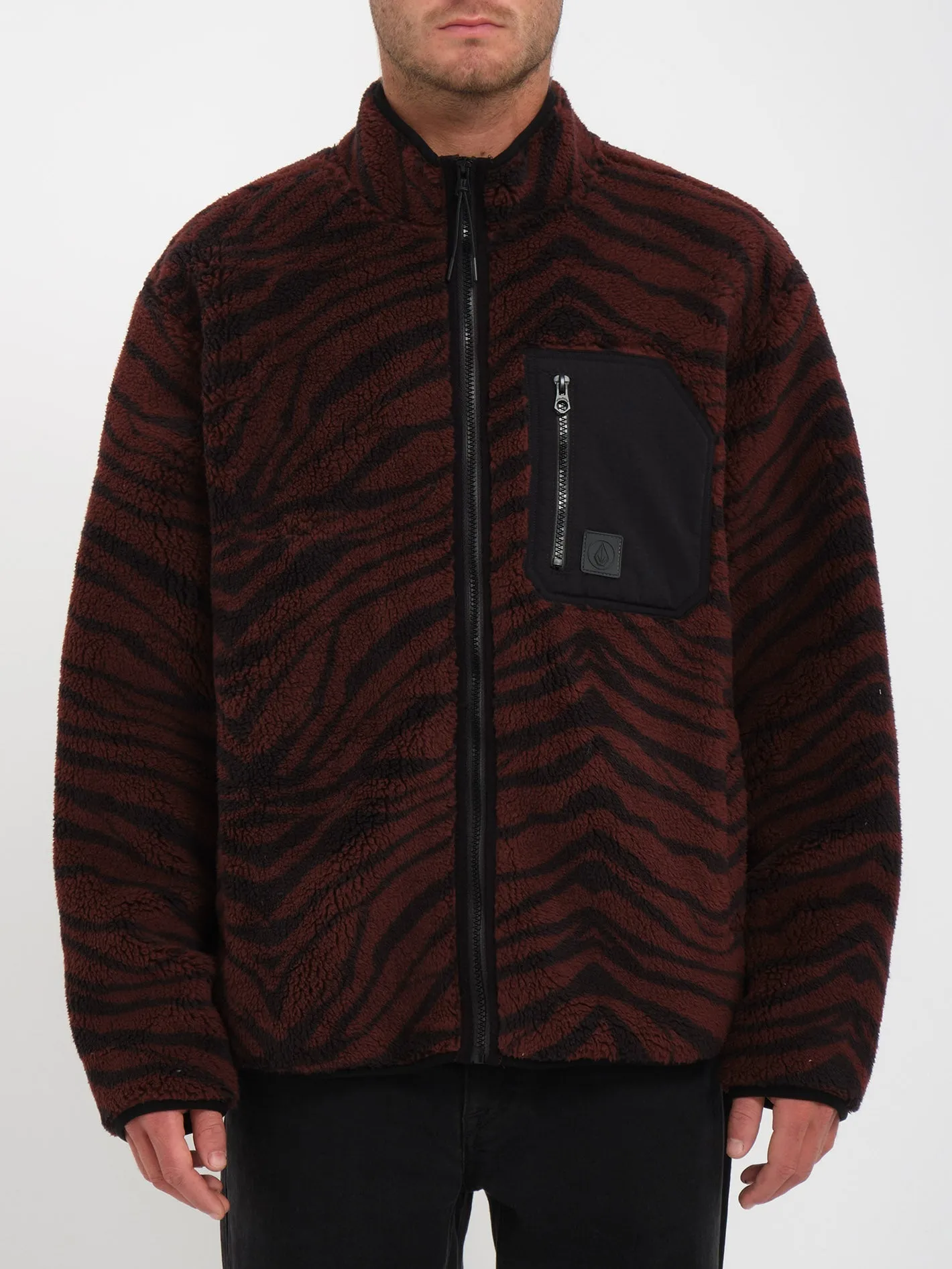 Sweat Sherpa Zippé Muzzer Fuzzar - BITTER CHOCOLATE