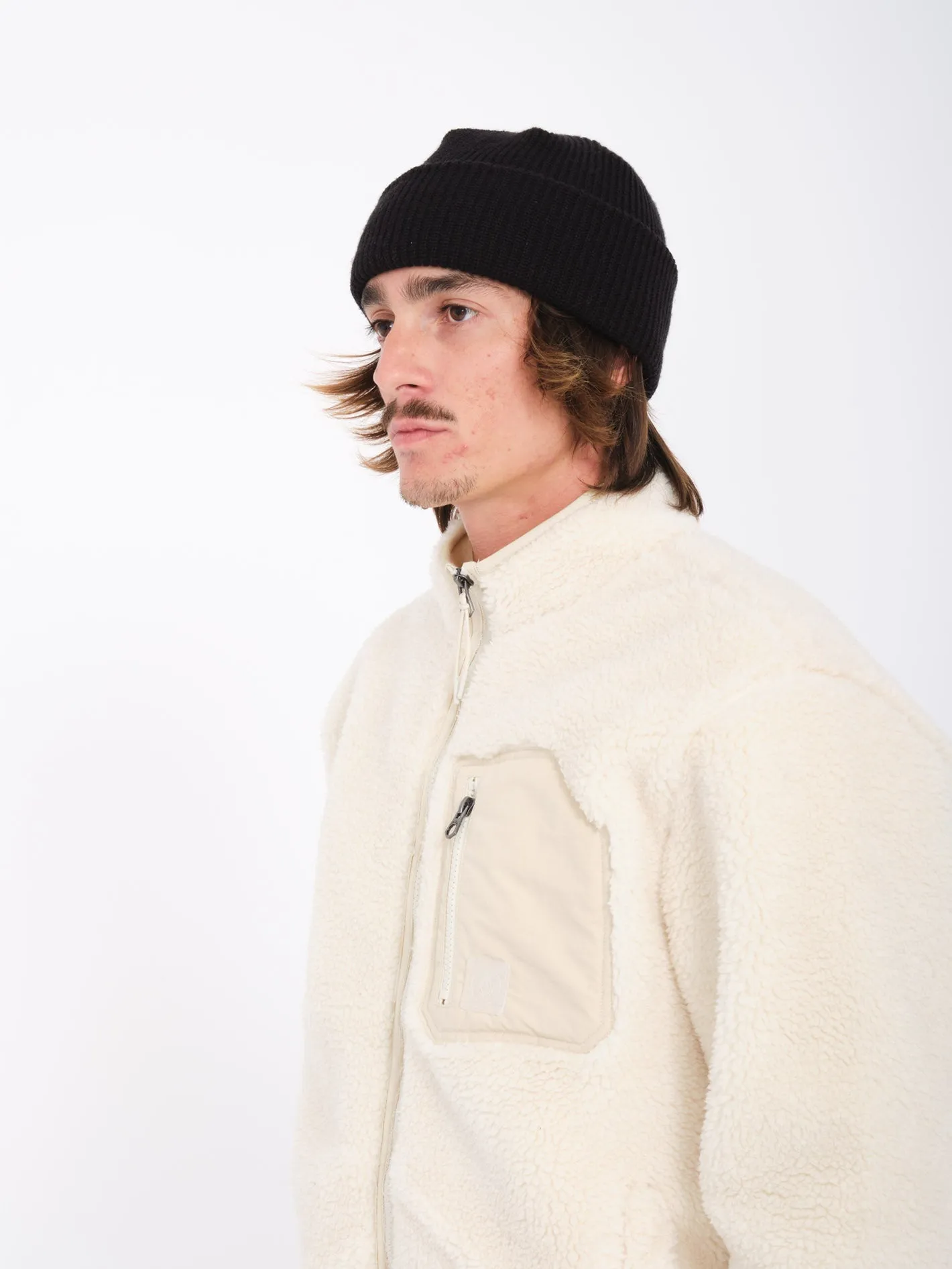 Sweat Sherpa Zippé Muzzer Fuzzar - DIRTY WHITE