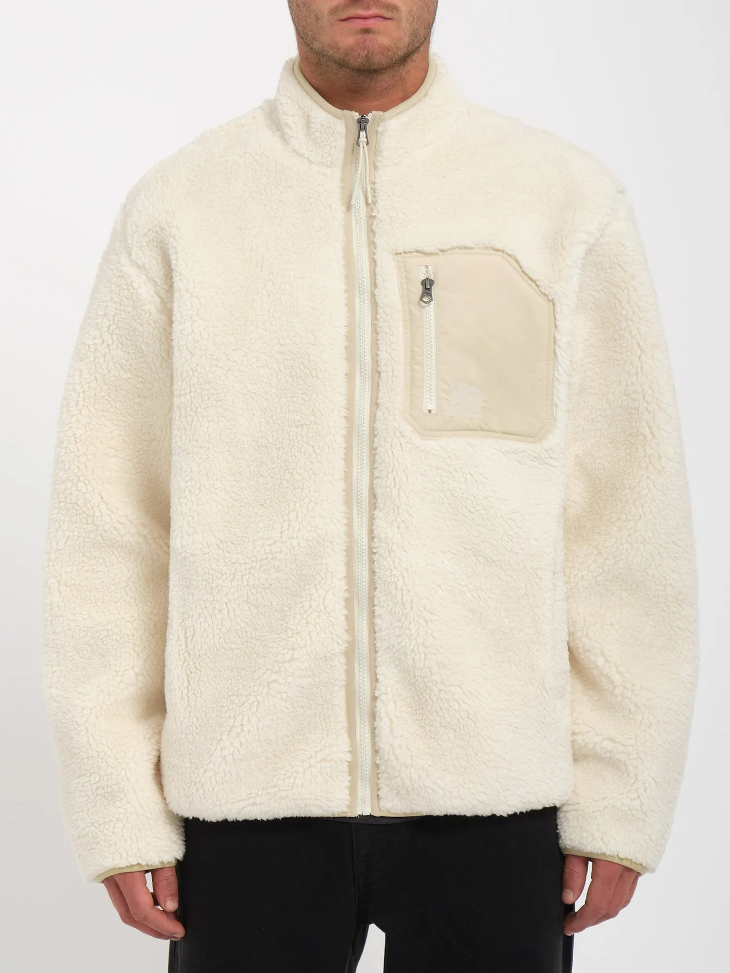 Sweat Sherpa Zippé Muzzer Fuzzar - DIRTY WHITE