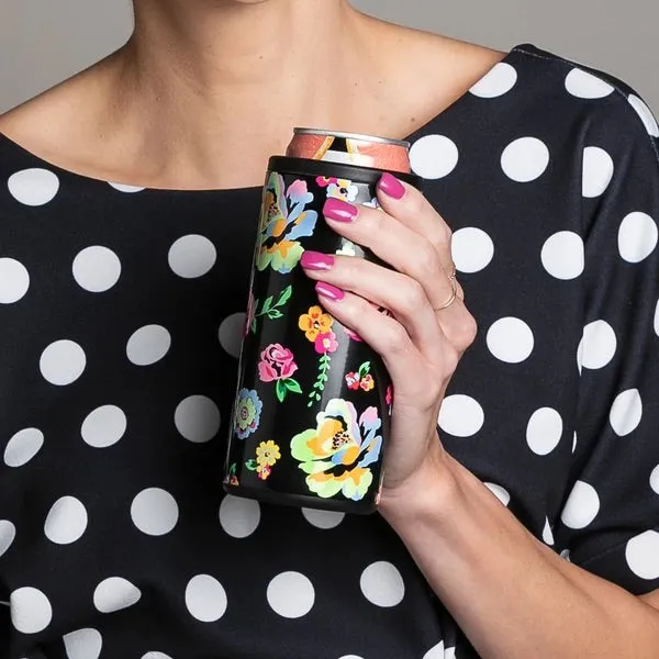 Swig 12oz Skinny Can Cooler-Fleur Noir