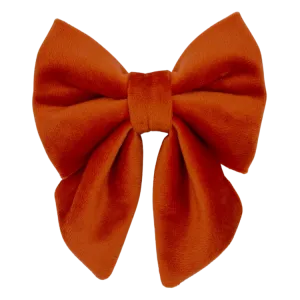Tangerine Velvet - Dog Sailor Bowtie