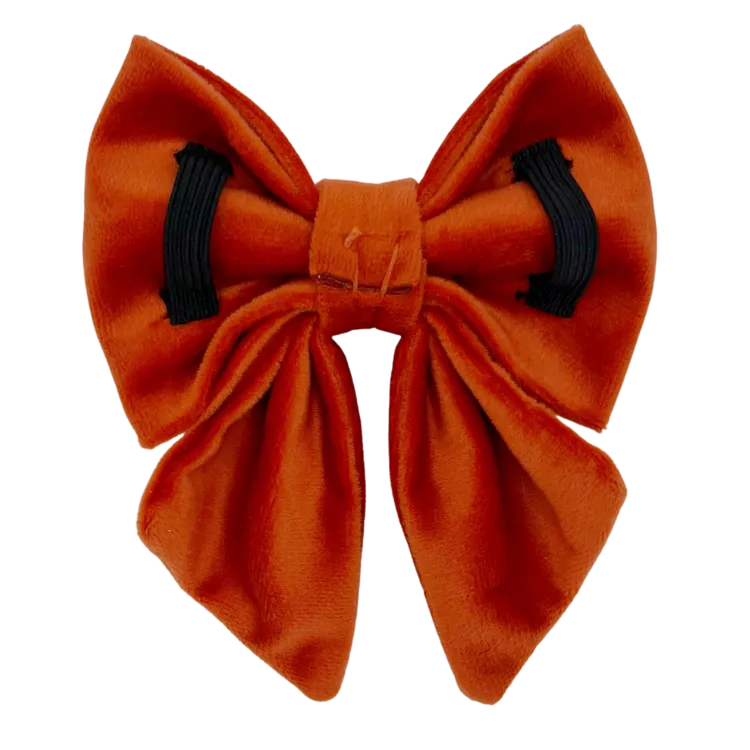 Tangerine Velvet - Dog Sailor Bowtie