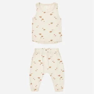 Tank & Slouch Pant Set in Natural Fish