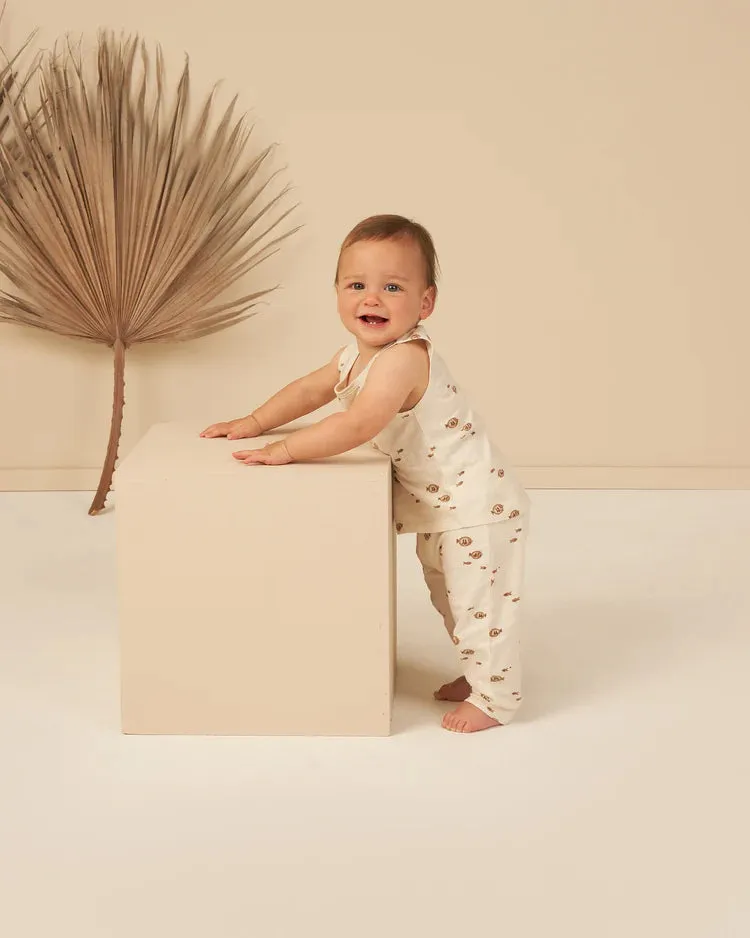 Tank & Slouch Pant Set in Natural Fish
