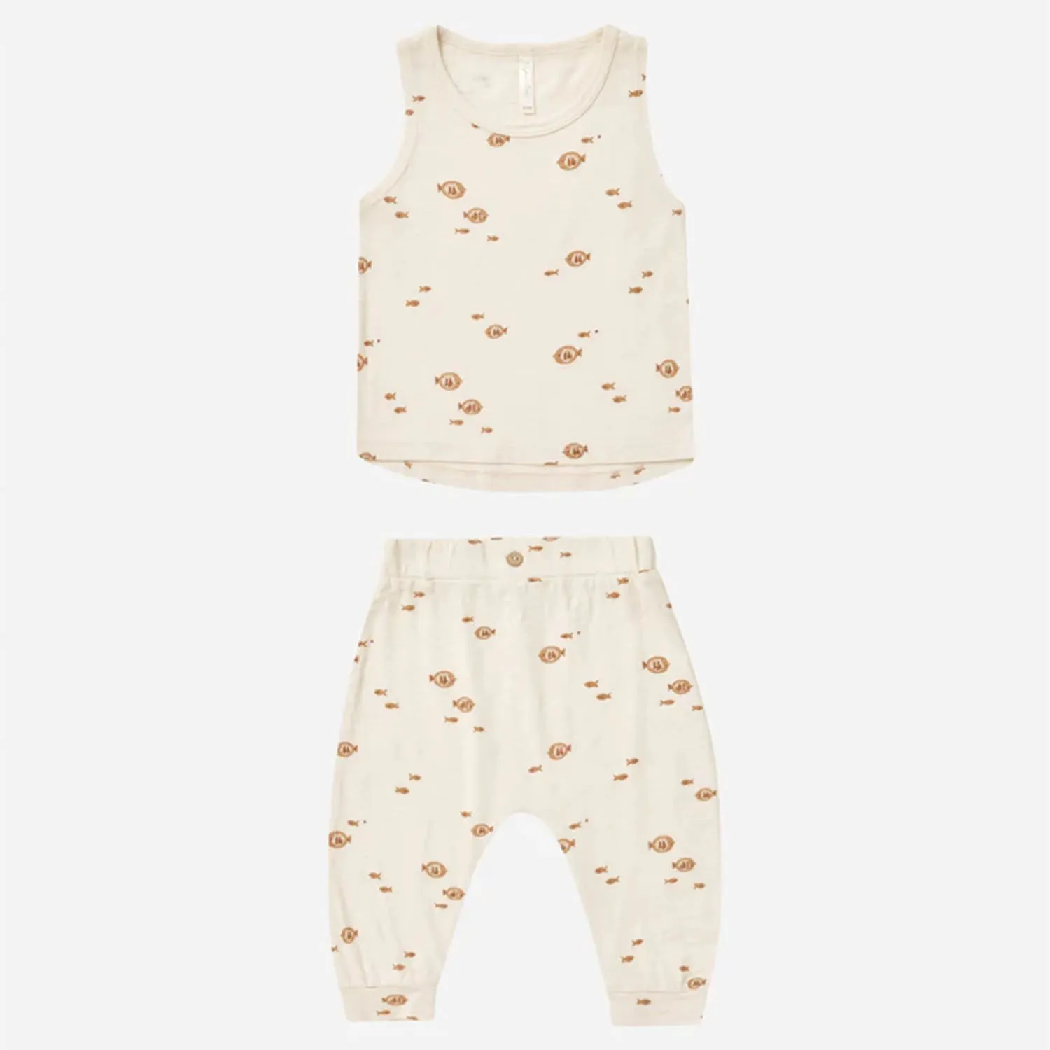 Tank & Slouch Pant Set in Natural Fish