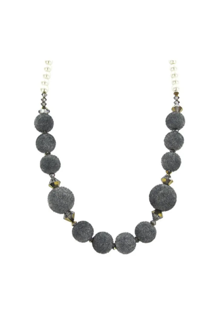 Tarina Tarantino Velvet Skull Elsa Necklace
