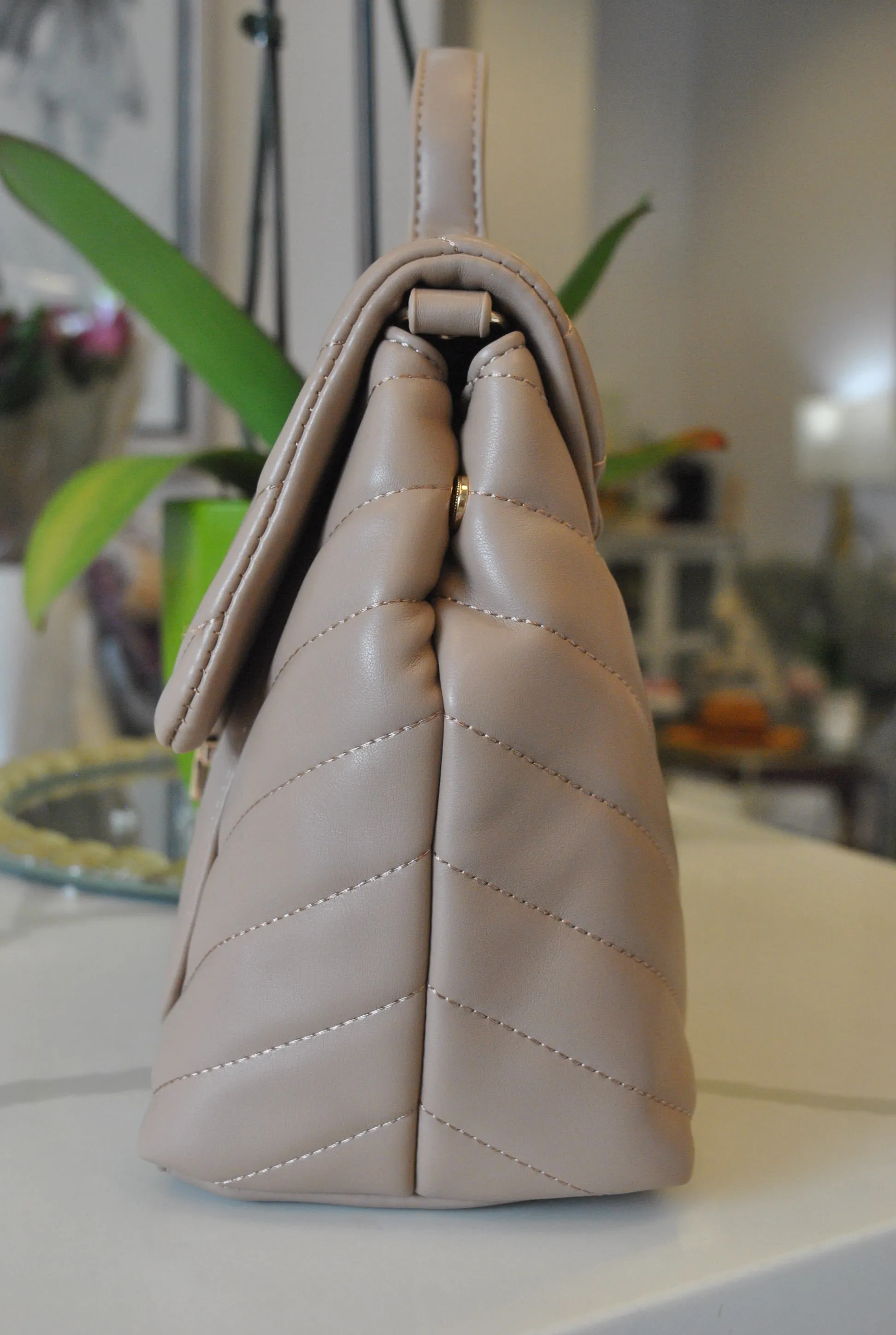 TAUPE SATCHEL BAG