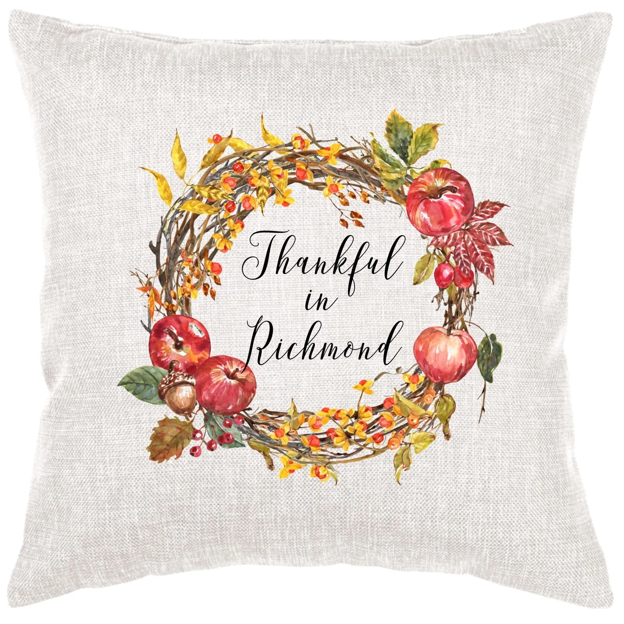 Thanksgiving Wreath Pillow Cover