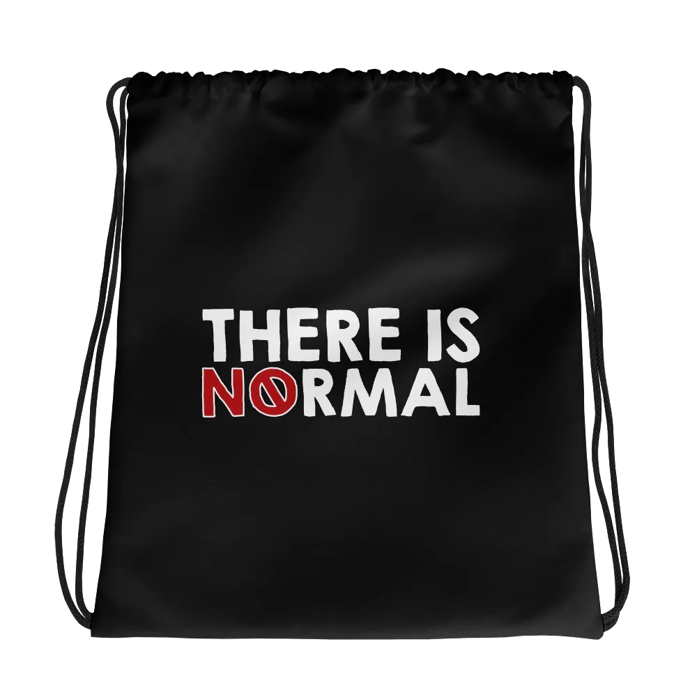 There is No Normal (Text Only Design - Drawstring Bag)