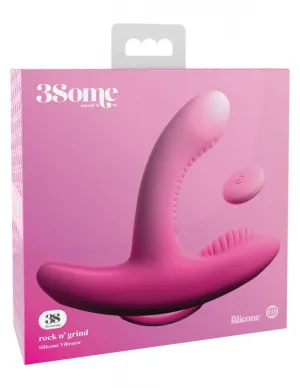 Threesome Rock n' Grind Silicone Vibrator - Pink