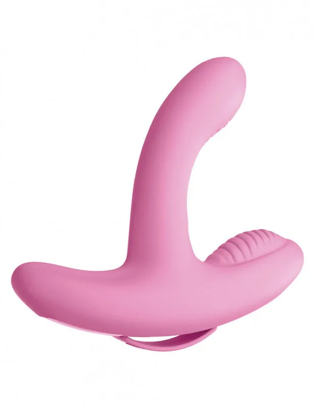 Threesome Rock n' Grind Silicone Vibrator - Pink