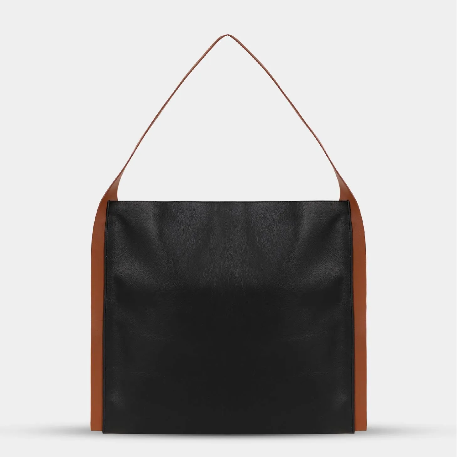 Túi xách PAPER TOTE màu đen dây cam đất