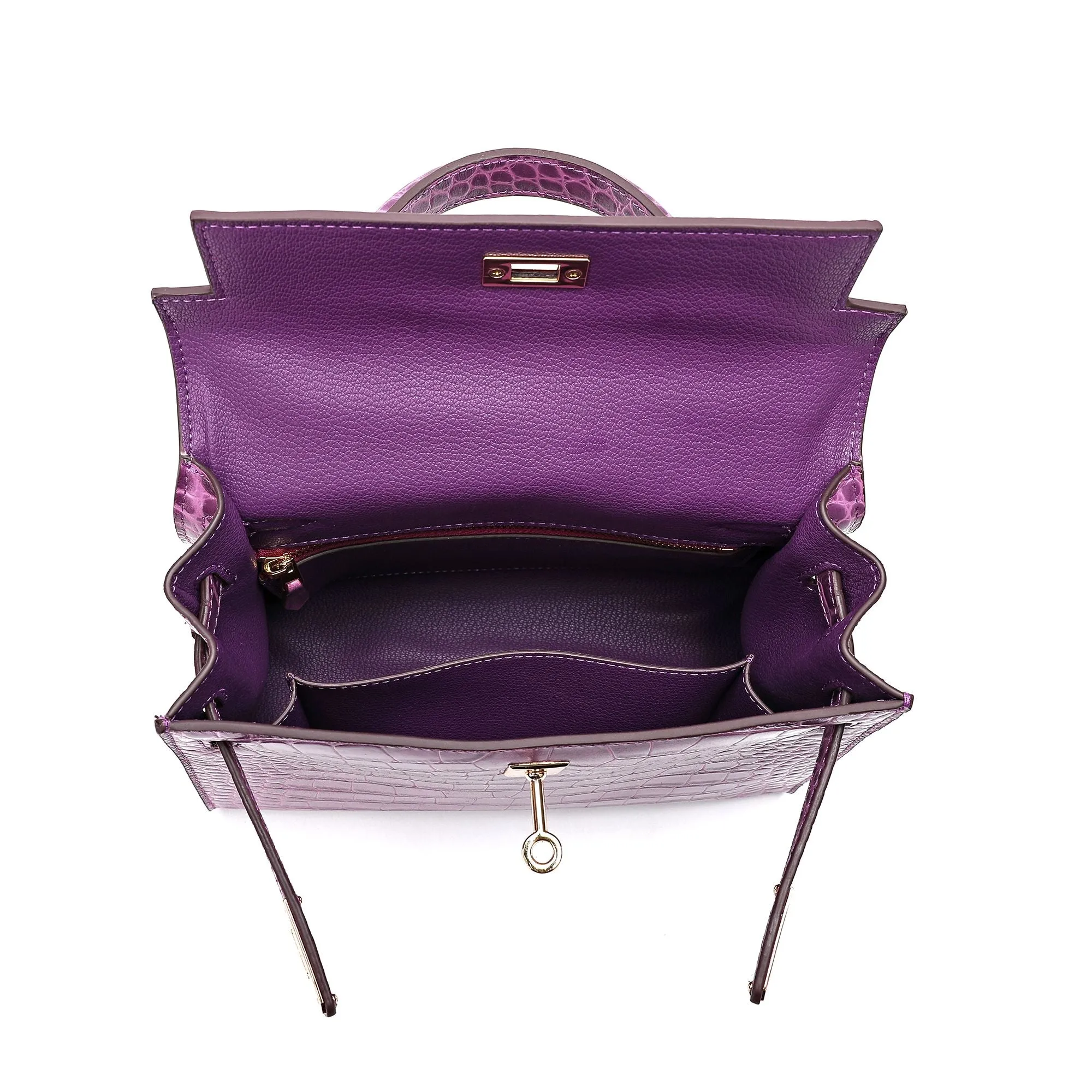 Tiffany & Fred Alligator Embossed Leather Grace Satchel