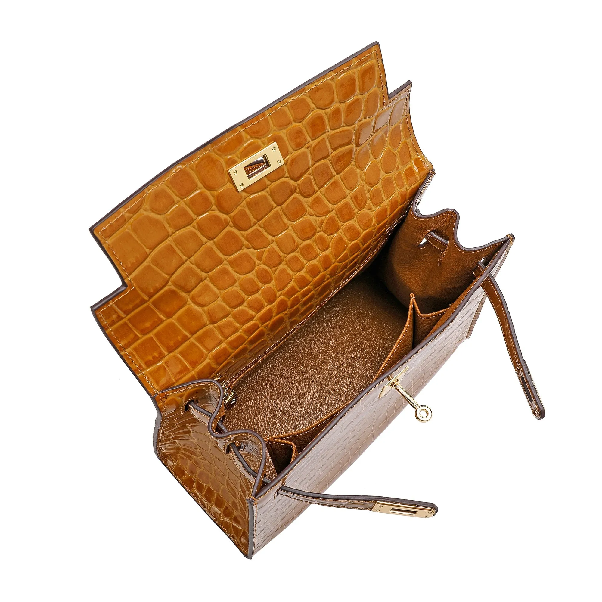 Tiffany & Fred Alligator Embossed Leather Grace Satchel