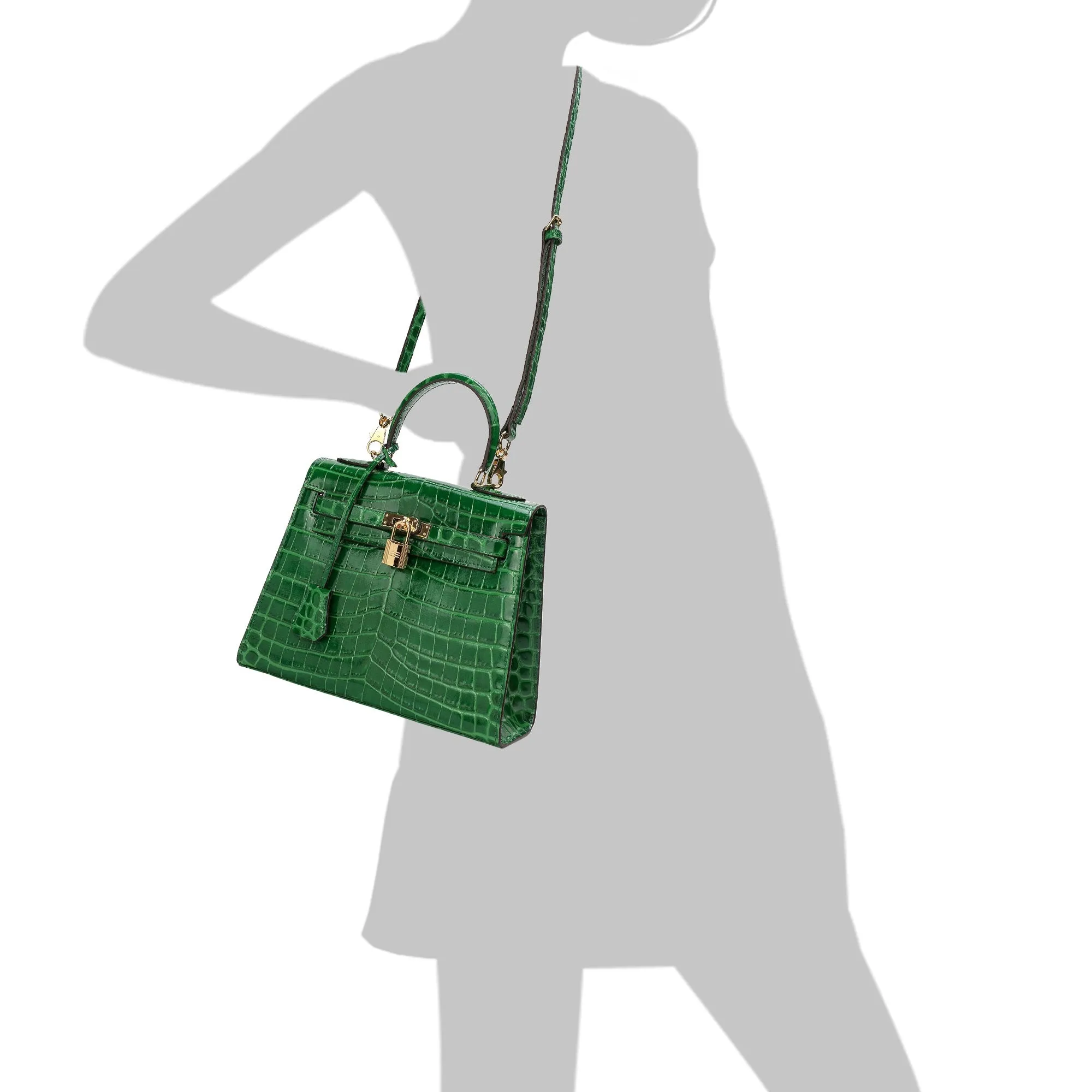 Tiffany & Fred Alligator Embossed Leather Grace Satchel