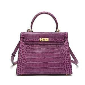 Tiffany & Fred Alligator Embossed Leather Grace Satchel