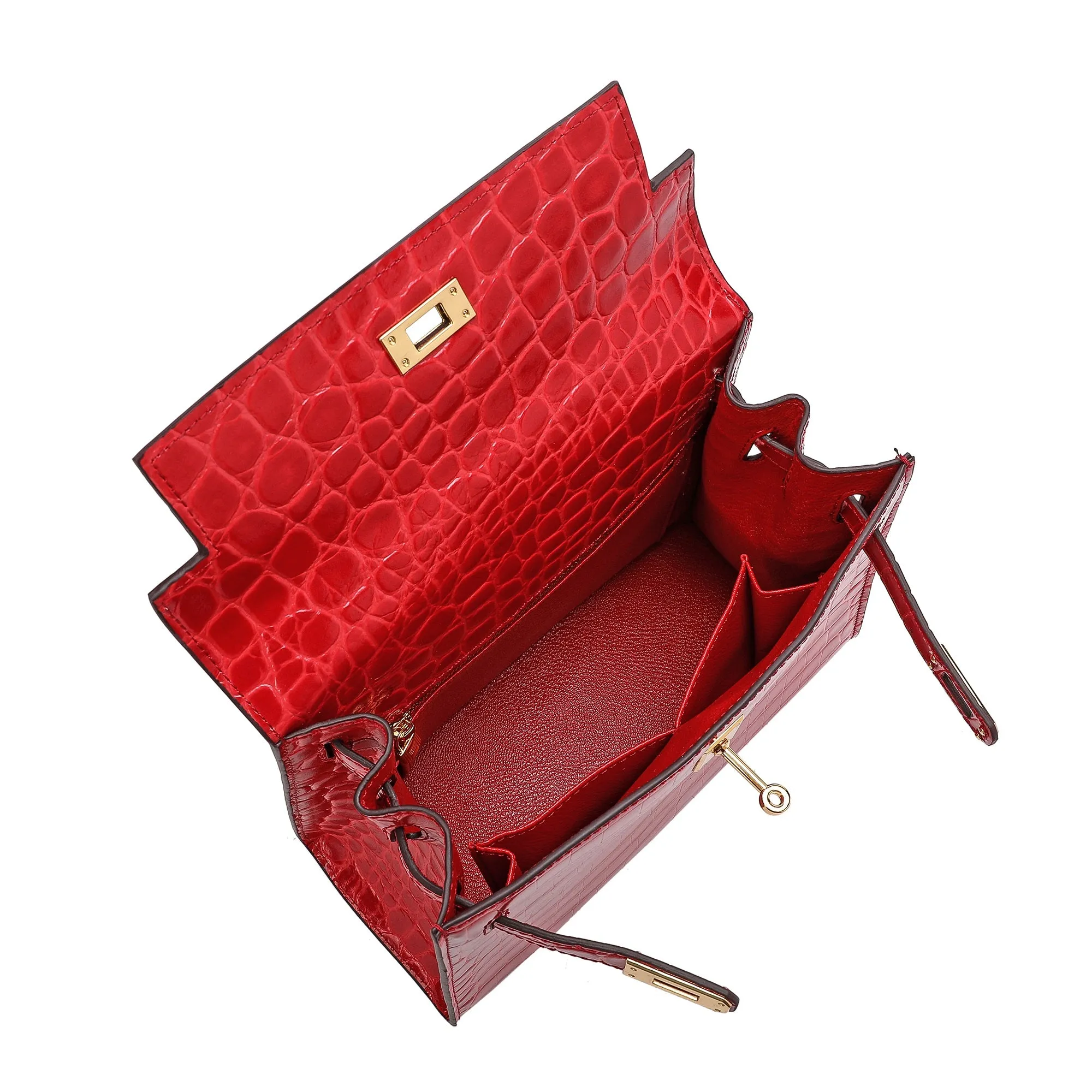 Tiffany & Fred Alligator Embossed Leather Grace Satchel