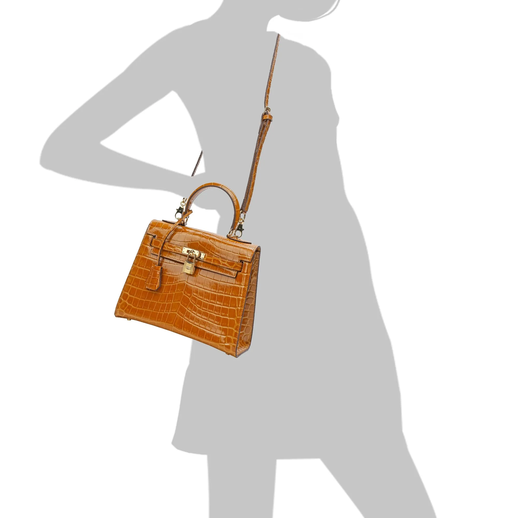 Tiffany & Fred Alligator Embossed Leather Grace Satchel