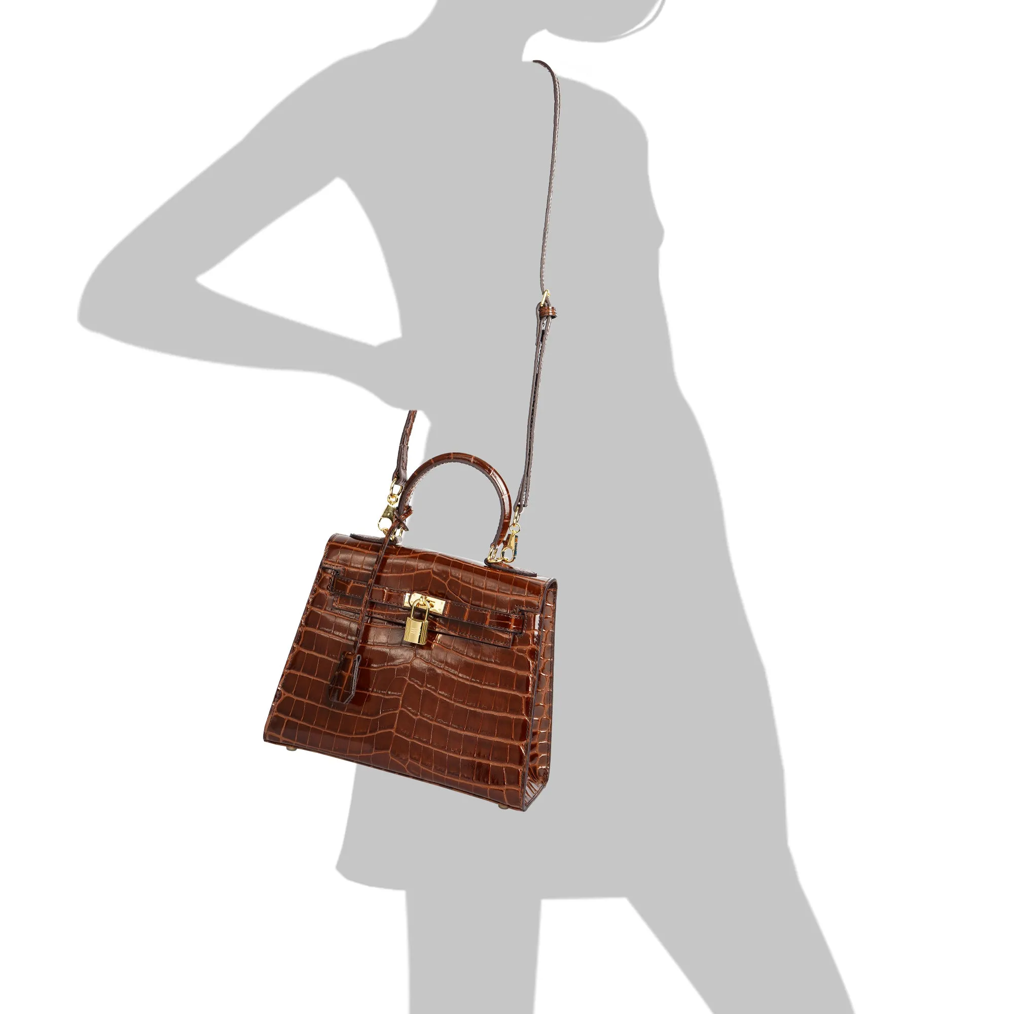 Tiffany & Fred Alligator Embossed Leather Grace Satchel