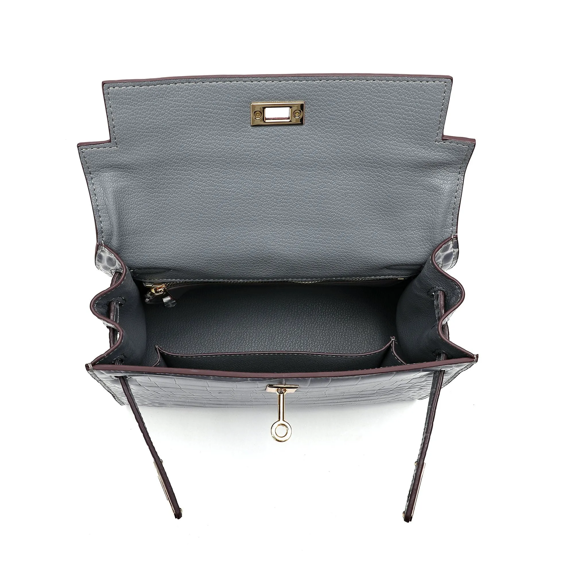 Tiffany & Fred Alligator Embossed Leather Grace Satchel