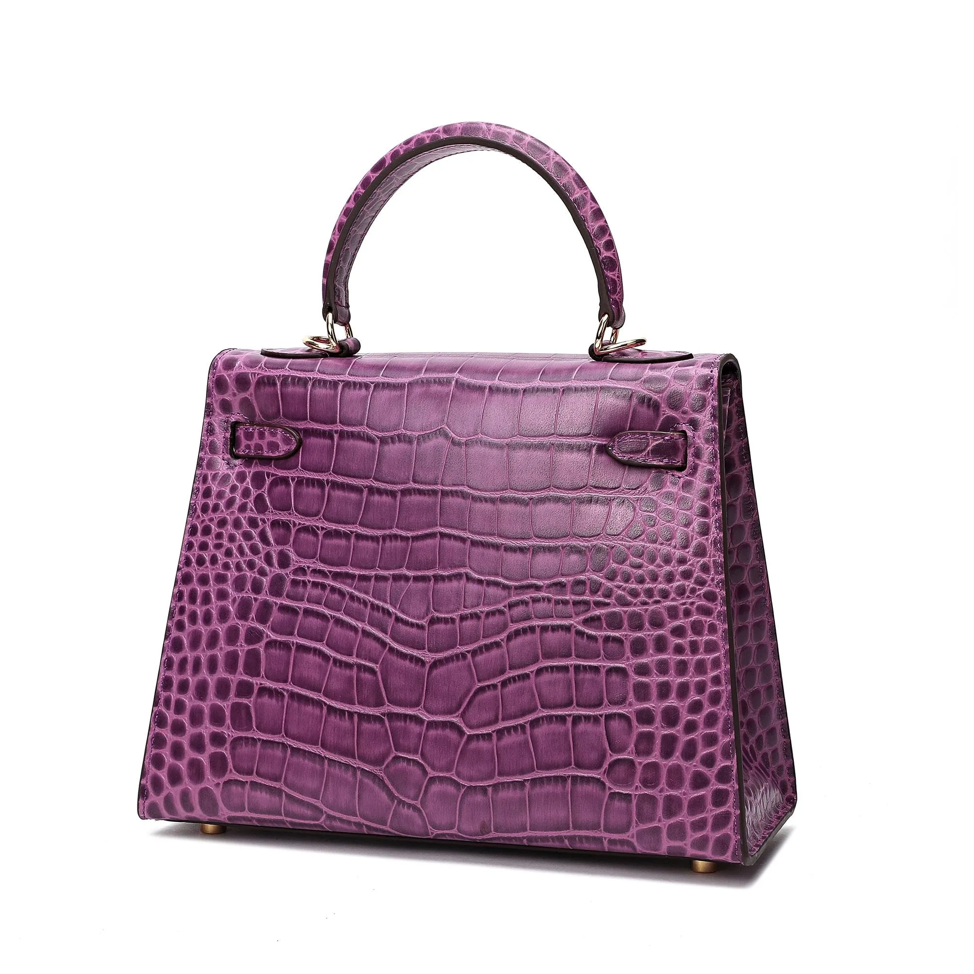 Tiffany & Fred Alligator Embossed Leather Grace Satchel