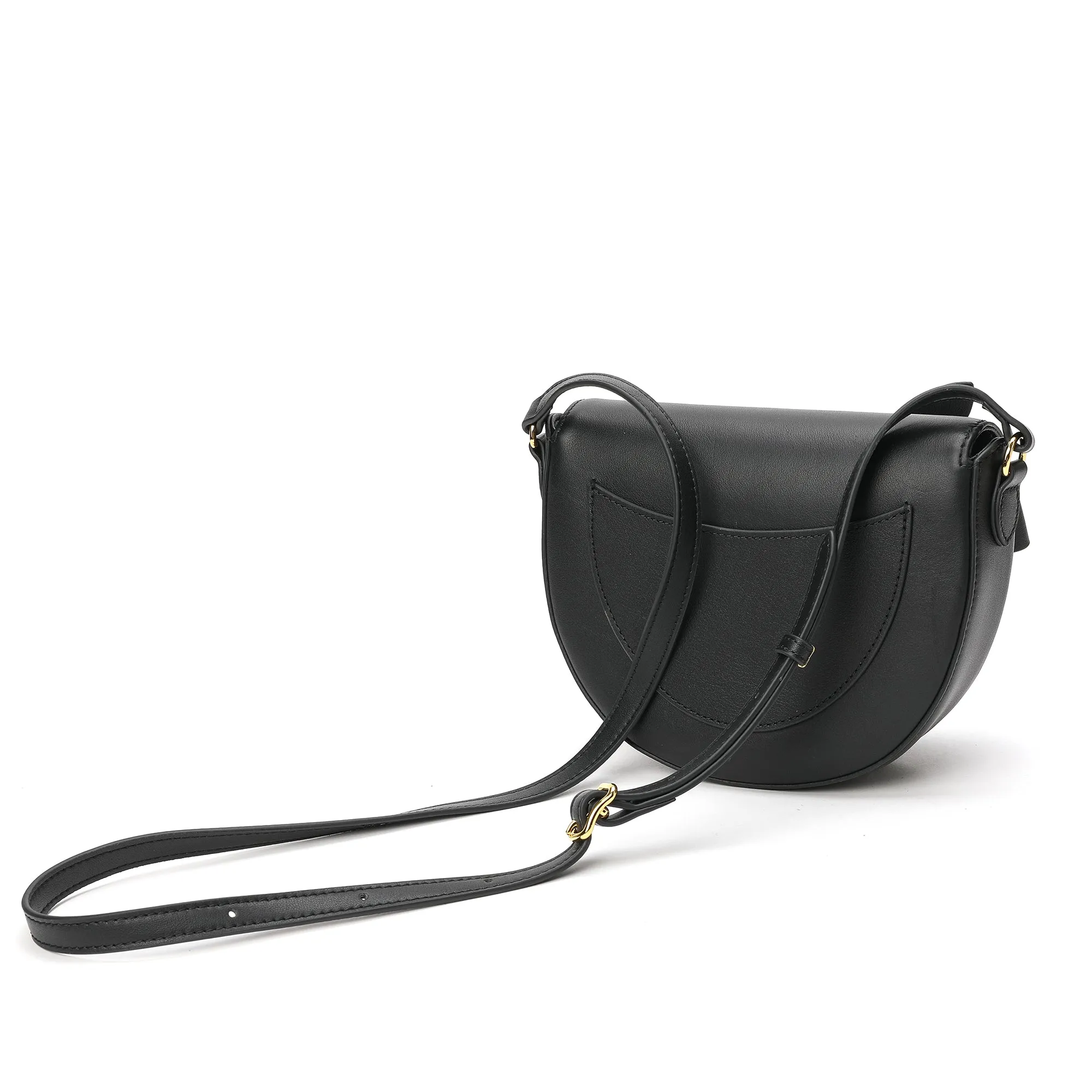 Tiffany & Fred  Front Bow Smooth Leather Shoulder Bag