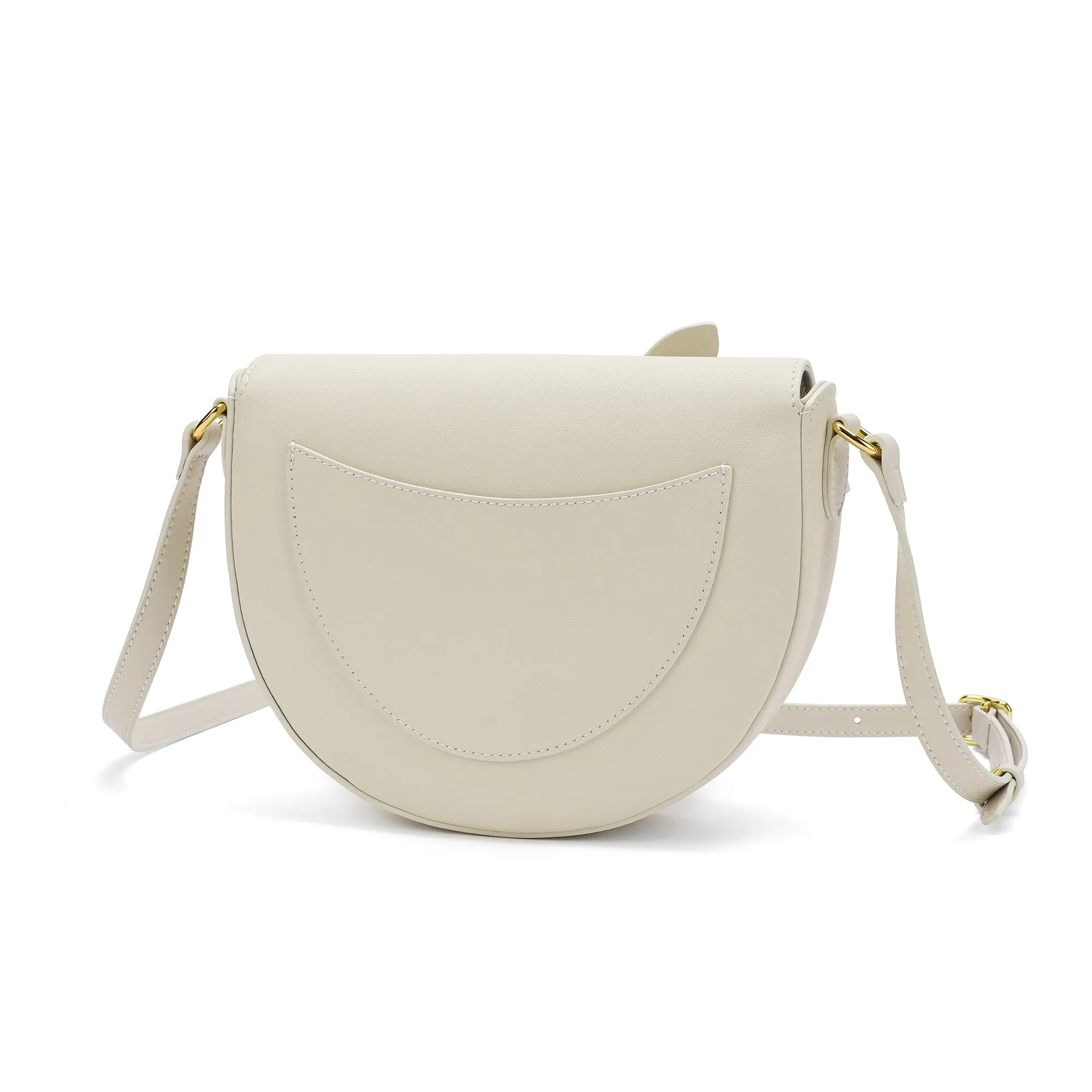 Tiffany & Fred  Front Bow Smooth Leather Shoulder Bag