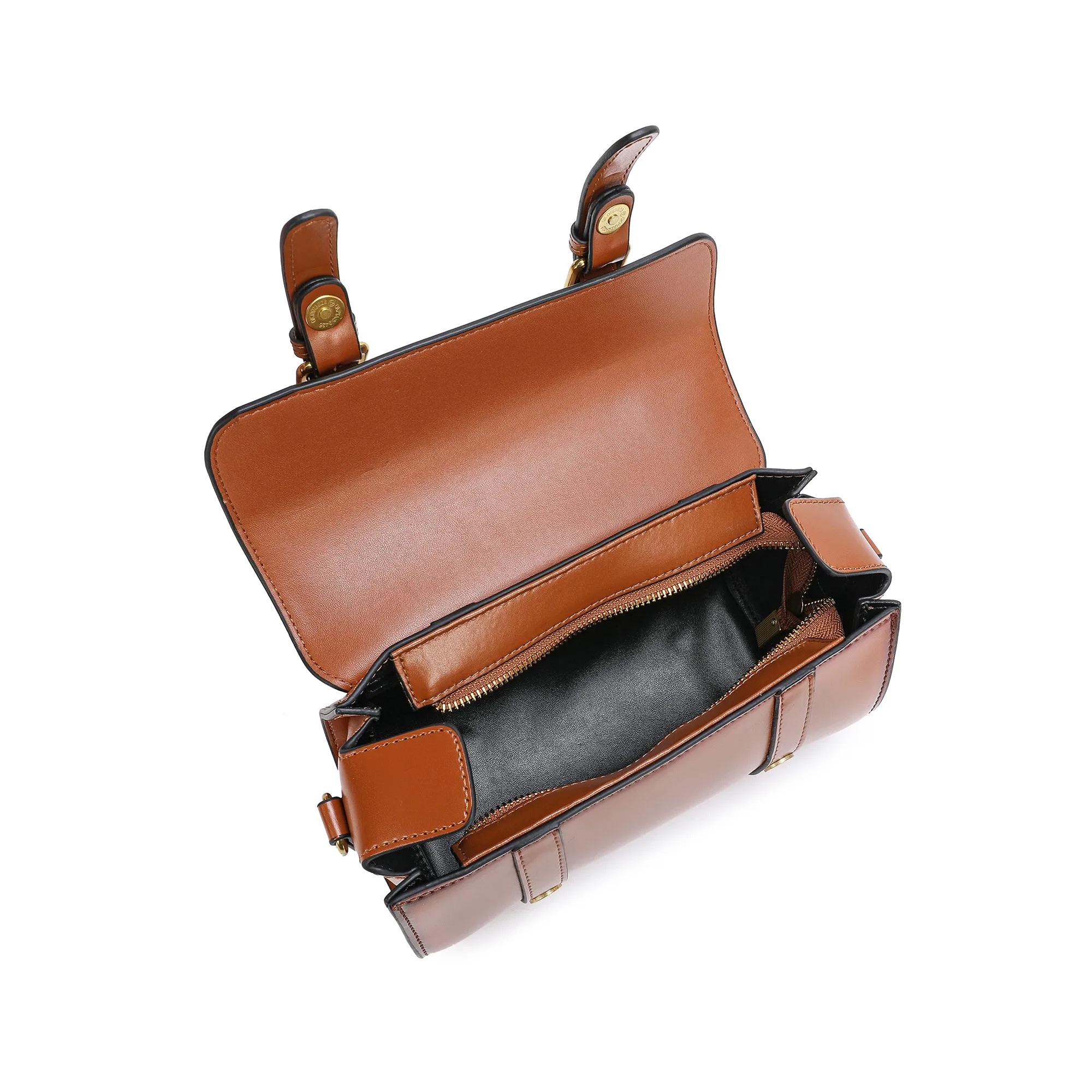 Tiffany & Fred Smooth Leather Barrel Shape Crossbow Bag