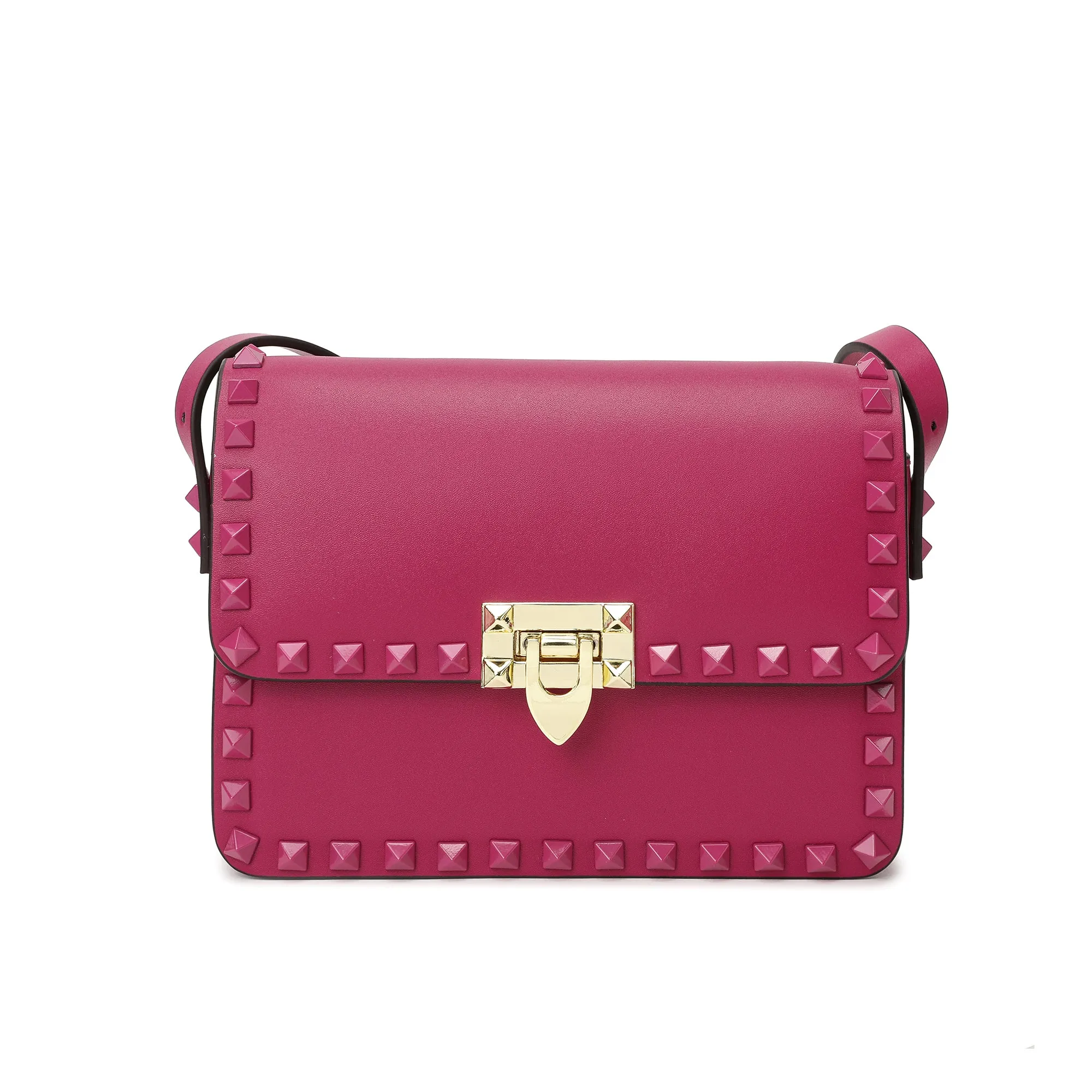Tiffany & Fred Smooth Leather Studded Foldover Shoulder
