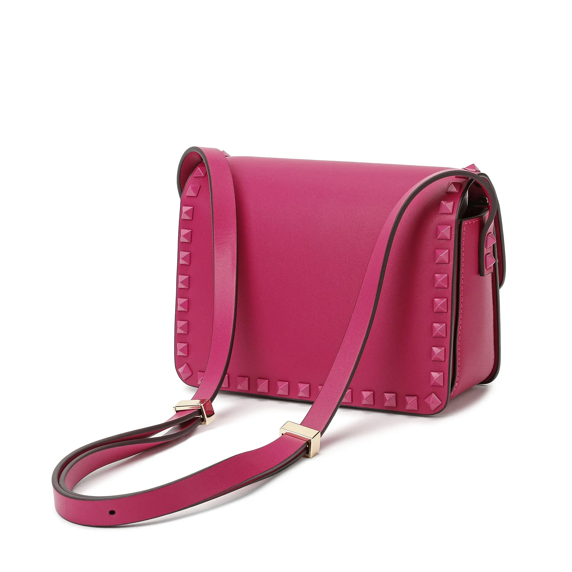 Tiffany & Fred Smooth Leather Studded Foldover Shoulder