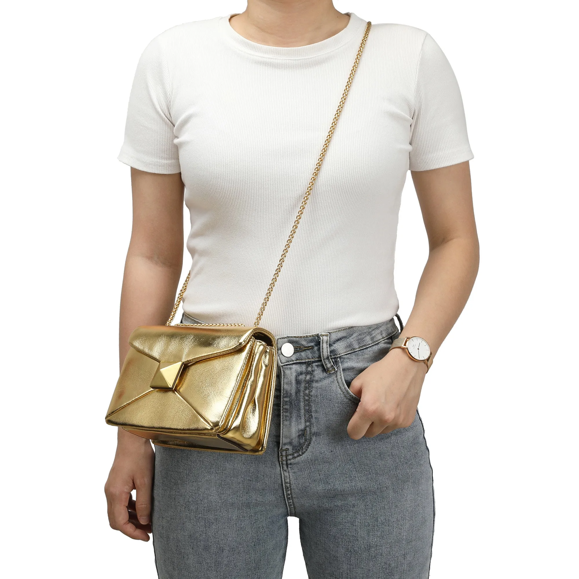 Tiffany & Fred Smooth Nappa Leather Shoulder Bag