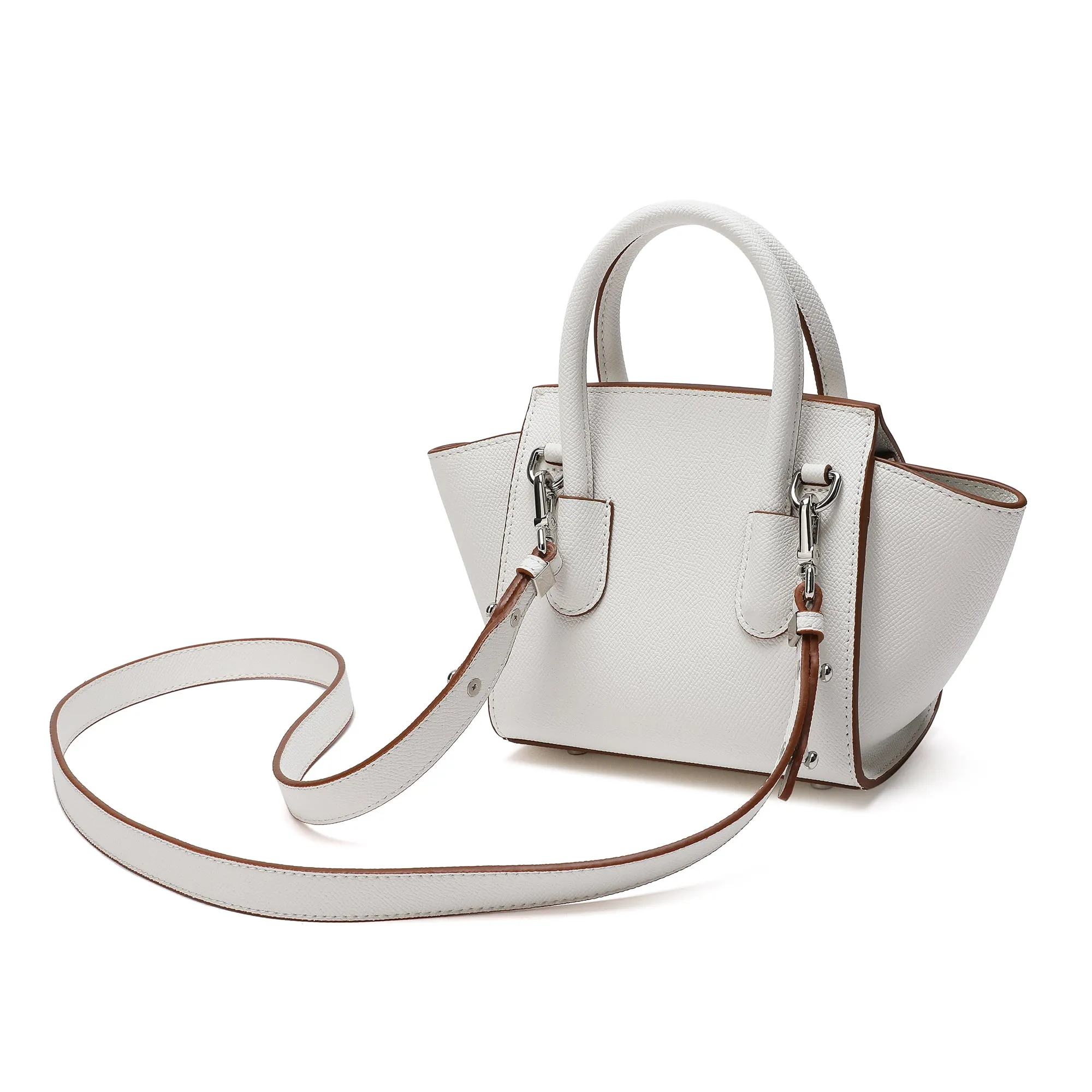 Tiffany & Fred Top-handle Full-grain Leather Bag
