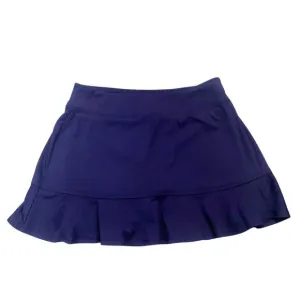Tommy Bahama Active Navy Blue Ruffle Golf Skort Skirt Size Large Tennis Athletic