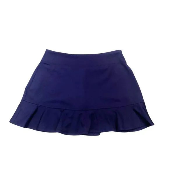Tommy Bahama Active Navy Blue Ruffle Golf Skort Skirt Size Large Tennis Athletic